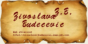Živoslava Budečević vizit kartica